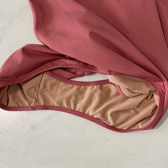 J. Crew Playa Newport Scoopback Blush Pink One Piece Swimsuit Size Large - Picture 7 of 8